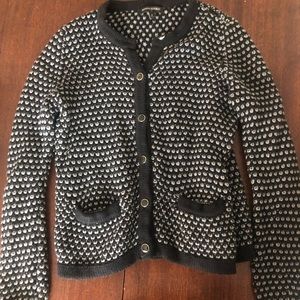 Banana Republic Black - grey button down sweater cardigan- medium